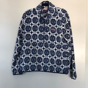 Vineyard Vines Tile Printed Fleece Quarter Zip